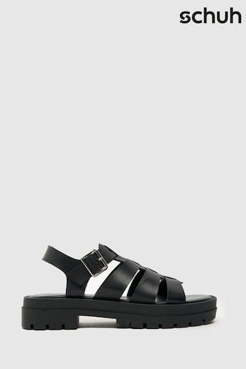 Schuh Tobin Chunky Gladiator Black Sandals (882695) | £42