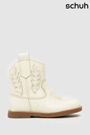 Schuh Cowgirl Western White Boots (882708) | £36