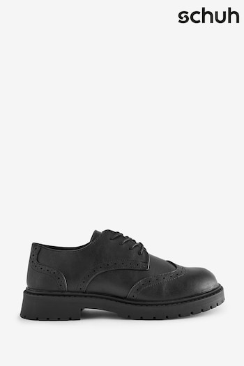 Schuh Lotus Brogue Lace-Up Black Shoes (882903) | £35