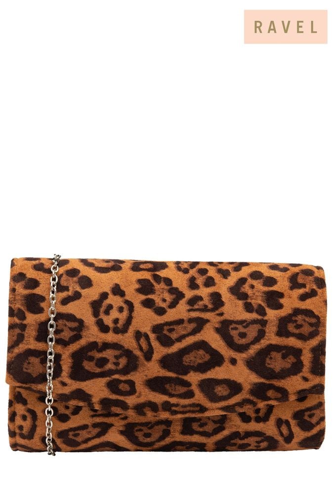 Animal print clutch hot sale