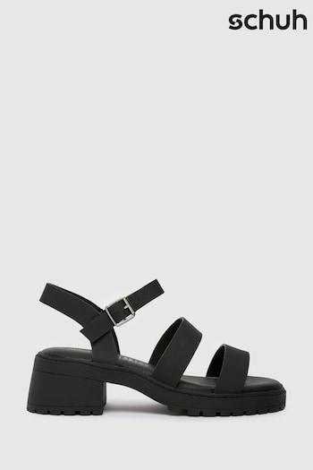 Schuh Taffy Heeled Black Sandals (883065) | £40