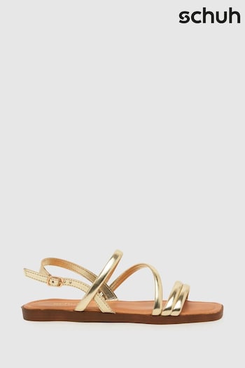 Schuh Tiffany Strappy Gold Sandals (883143) | £35
