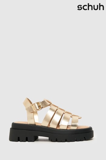 Schuh Junior Gold Troy Gladiator Sandals (883177) | £38