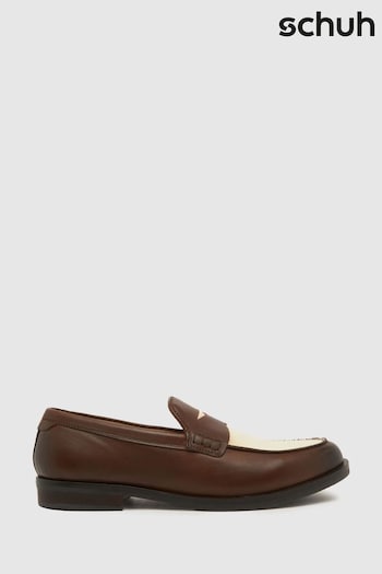 Schuh Rufus Contrast Brown Loafers (883185) | £55