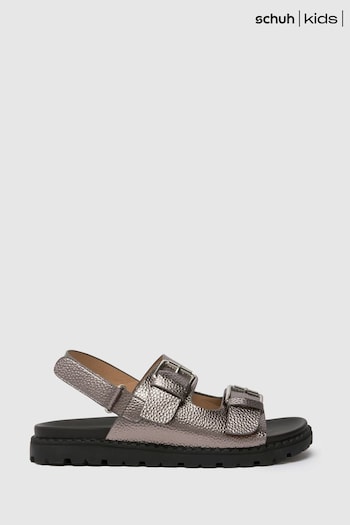 Schuh Silver Tyra Chunky Footbed Sandals (883272) | £38