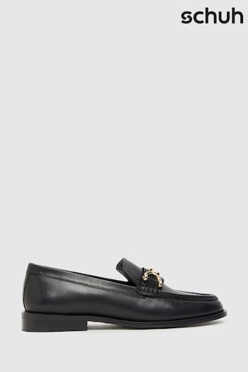 Schuh Lassie Leather Snaffle Black Loafers (883461) | £55