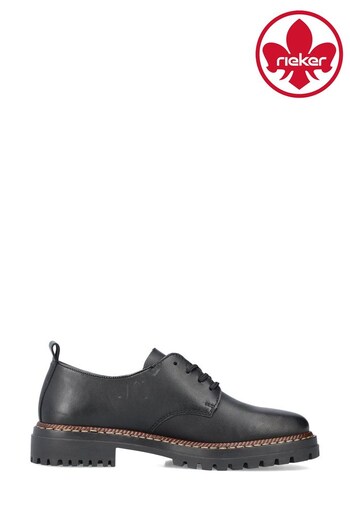 Rieker Womens Lace-Up Black Shoes (883476) | £67