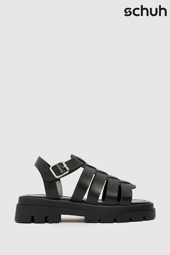 Schuh Troy Gladiator Black Sandals (883499) | £40
