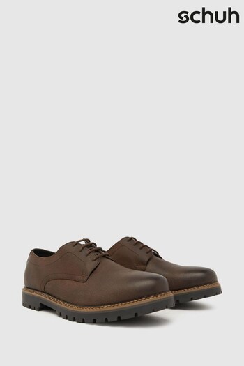 Schuh Paxon Leather Lace-Up Brown Shoes les (883589) | £60