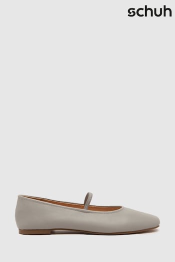 Schuh Grey Louella Mary Jane Ballerina Shoes Kicks (883765) | £24