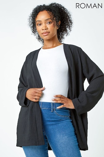 Roman Black Petite Plain Kimono Cover-Up (883779) | £32