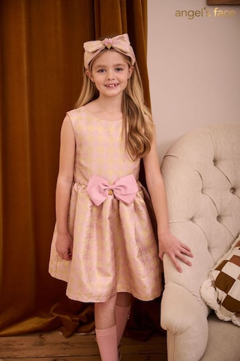 Angels Face Pink Cat Jacquard Dress (883983) | £90 - £95