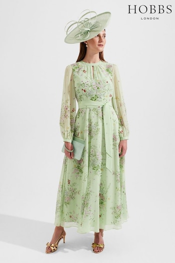Hobbs Petite Green Leia Dress (884021) | £329