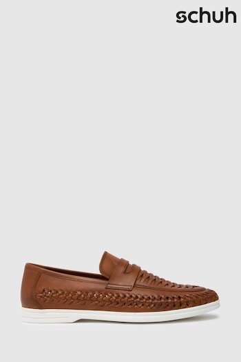 Schuh Rees Woven Brown Loafers (884025) | £60