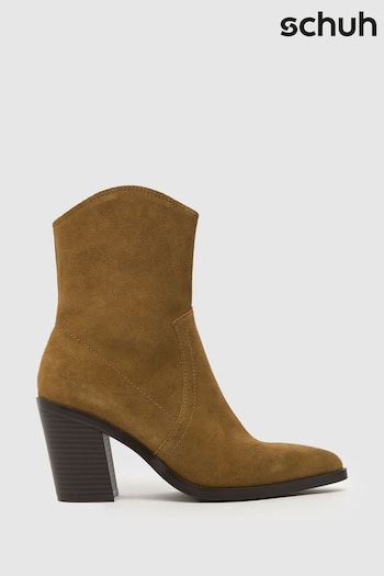 Schuh Angelo Suede Western Brown Boots (884071) | £70