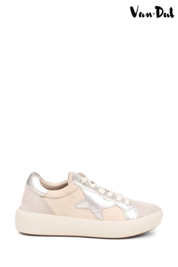 Pavers Van Dal Natural Leather Lace-Up Trainers (884314) | £90