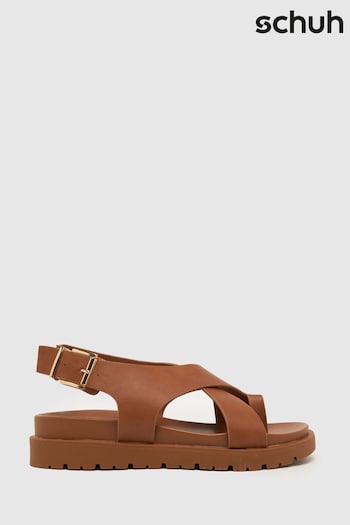 Schuh Thora Toe Loop Brown Sandals (884438) | £40
