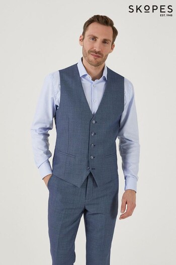 Skopes Watson Blue Wool Blend Suit Waistcoat (884768) | £65