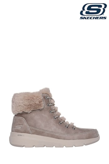 Skechers Natural Brown Womens Glacial Ultra patent boots (885252) | £74