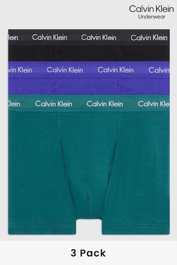 Calvin Klein Cotton Stretch Black Trunks 3 Packs (885340) | £42