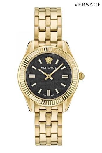 Versace Ladies Gold Tone Greca Time Lady Watch (885494) | £860