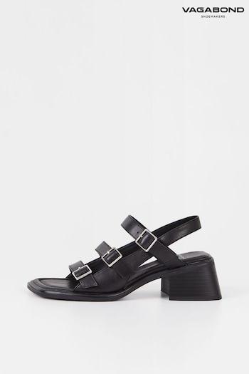 Vagabond Ines Buckle Black Sandals (885753) | £110