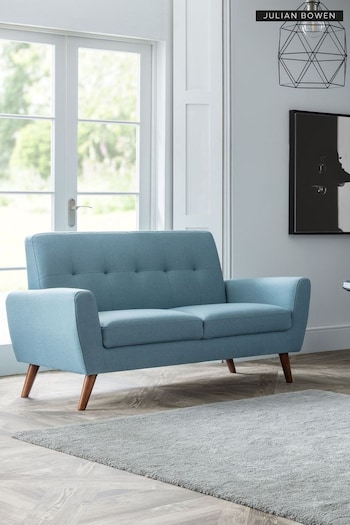 Julian Bowen Blue Monza Compact Retro 2 Seater Sofa (886017) | £350