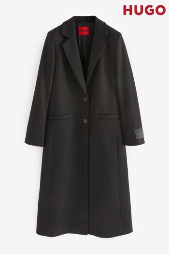 HUGO Black Formal Wool Blend Coat With Cashmere (886056) | £389