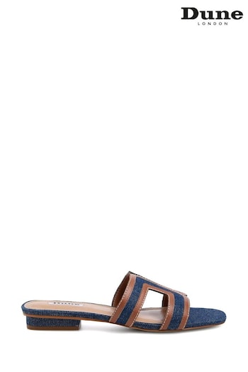 Dune London Blue Loupe Smart Slider Sandals (886275) | £95
