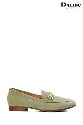 Dune London Green Grandeur Snaffle Slim Sole Loafers (886379) | £85