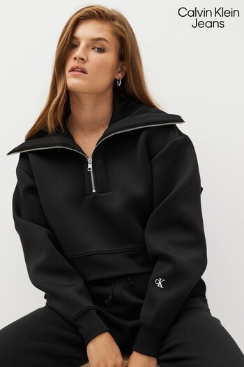 Calvin Klein Jeans Half Zip Black Sweatshirt (886601) | £120