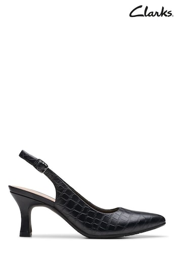 Clarks Black Croc Effect Kataleyna Step Shoes (886604) | £65