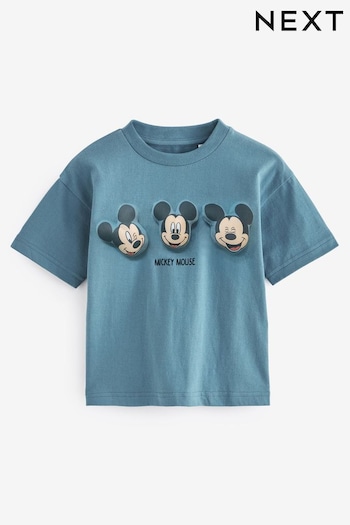 Blue Padded Mickey Short Sleeve T-Shirt (3mths-7yrs) (886785) | £9 - £11