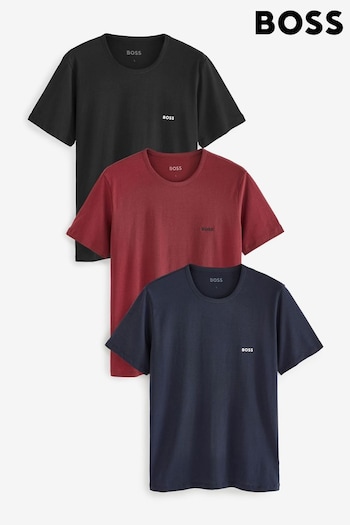 BOSS Black/Red/Navy Classic T-Shirt 3 Pack (886870) | £45
