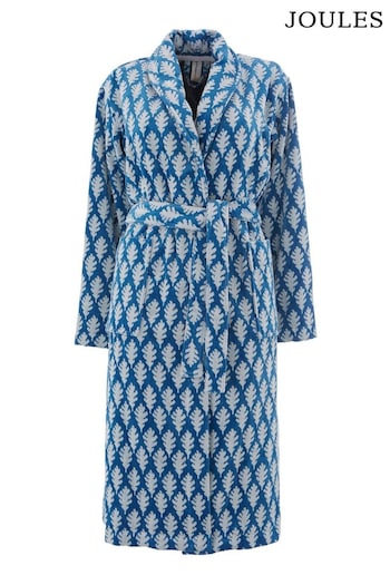 Joules Blue Oak Leaf Robe Size S-M (887256) | £95