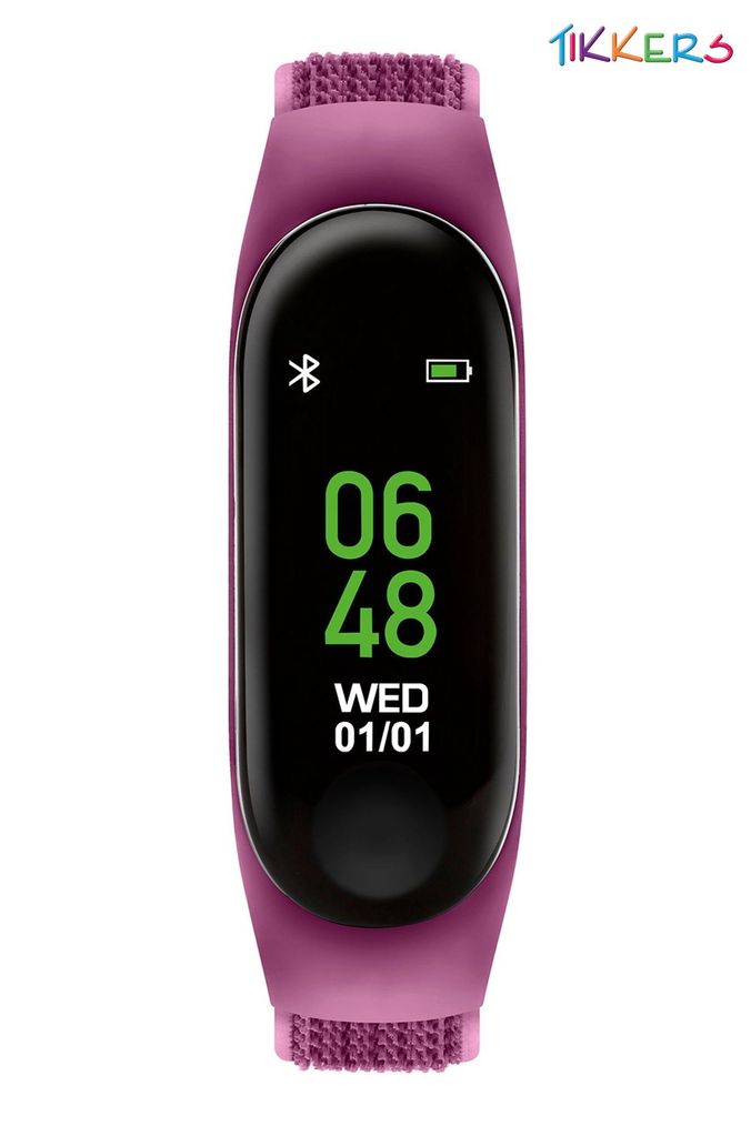 Tikkers Series 1 Purple Canvas Rip Strap Activity Tracker With Colour Touch Screen And Up To 7 Day Battery Life (887569) | £20