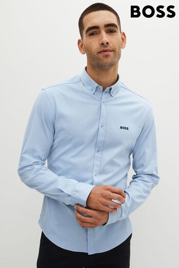 BOSS Blue Biado Long Sleeve Jersey Shirt (887615) | £119