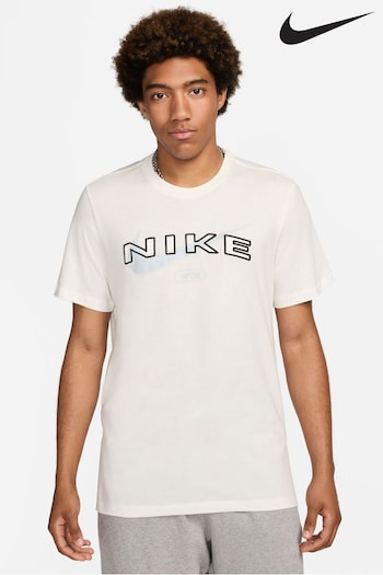 Nike Beige Sportswear Graphic T-Shirt (887640) | £33