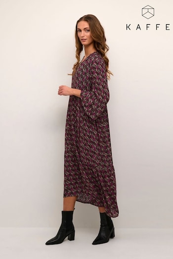 Kaffe Pink Karina Maxi 3/4 Sleeve Dress (888342) | £75