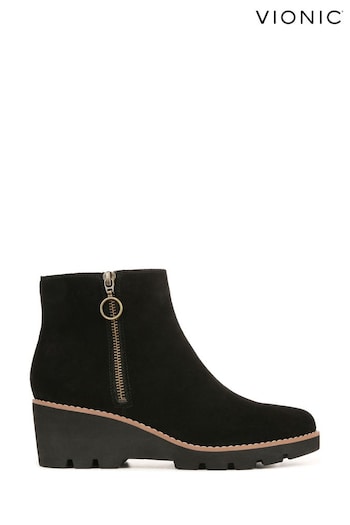 Vionic Hazal Suede Ankle Black Boots (888546) | £170