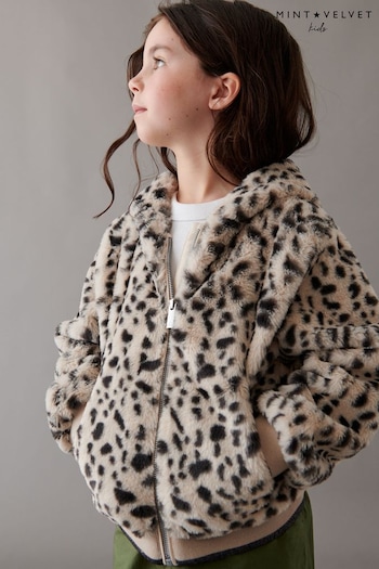 Mint Velvet Animal Print Faux Fur Jacket (888727) | £45 - £49