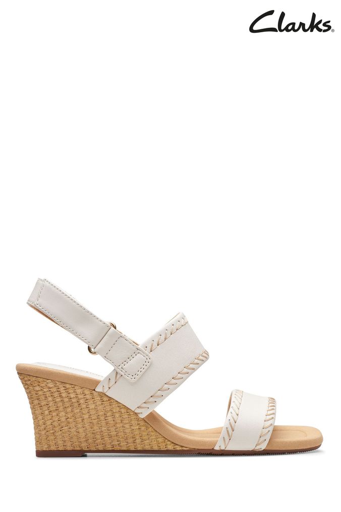 Next white wedge sandals clearance