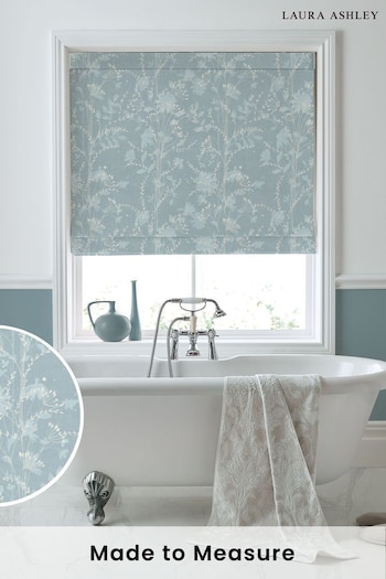 Laura Ashley Blue Fennelton Made to Measure Roman Blinds (888867) | £79