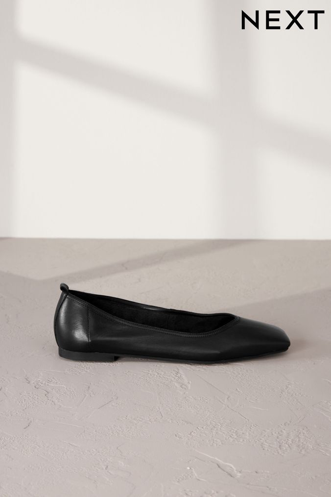 Black Ballet Pumps Black Ballerina Pumps Next UK