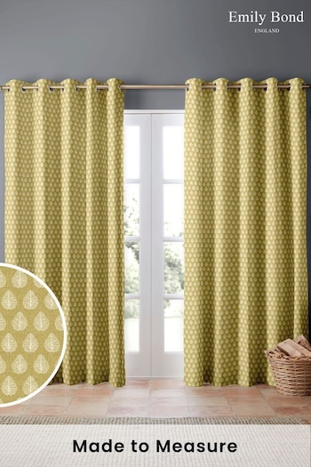 Emily Bond Pollen Yellow Jaipur Made to Measure Curtains (889000) | £91