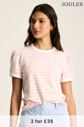 Joules Erin Pink/diagonal Short Sleeve T-Shirt (889057) | £24.95