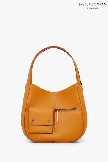 Jasper Conran London Mustard Yellow Dahlia Pu Hobo Bag (889068) | £140