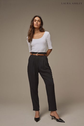 Laura Ashley Black Laura Ashley Tapered Trouser and Belt Set (889302) | £58