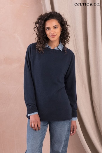 Celtic & Co. Blue Geelong Slouch Crew Jumper (889962) | £125