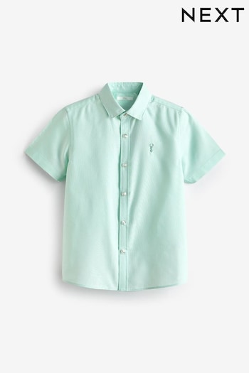 Mint Green Short Sleeve Cotton Rich Oxford Shirt (3-16yrs) (889989) | £9 - £14